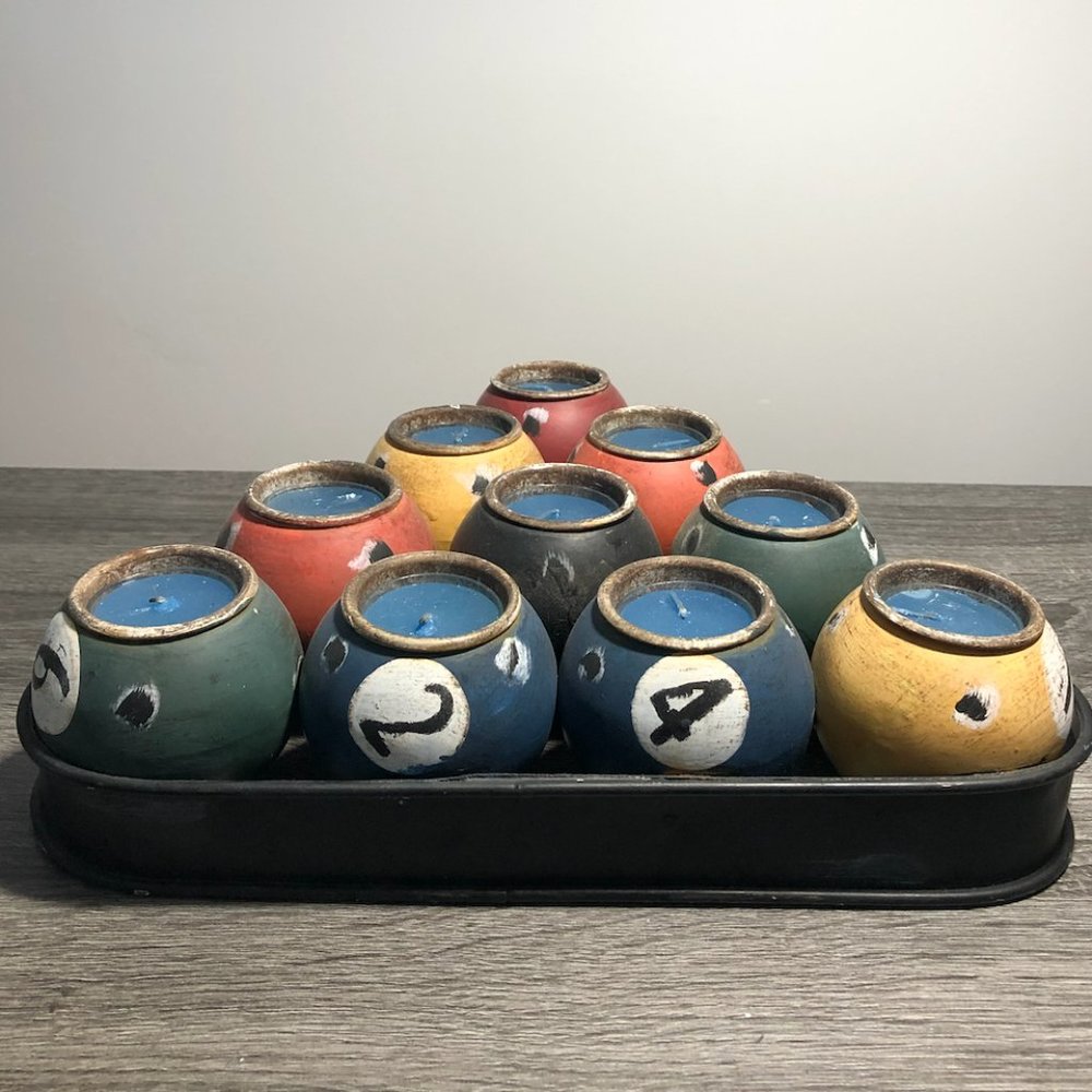 Antique Billiards Candle Set